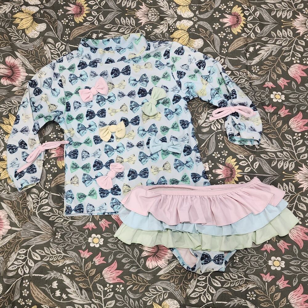 Floatimini Collection Bow and Ruffle Two Piece Swimsuit